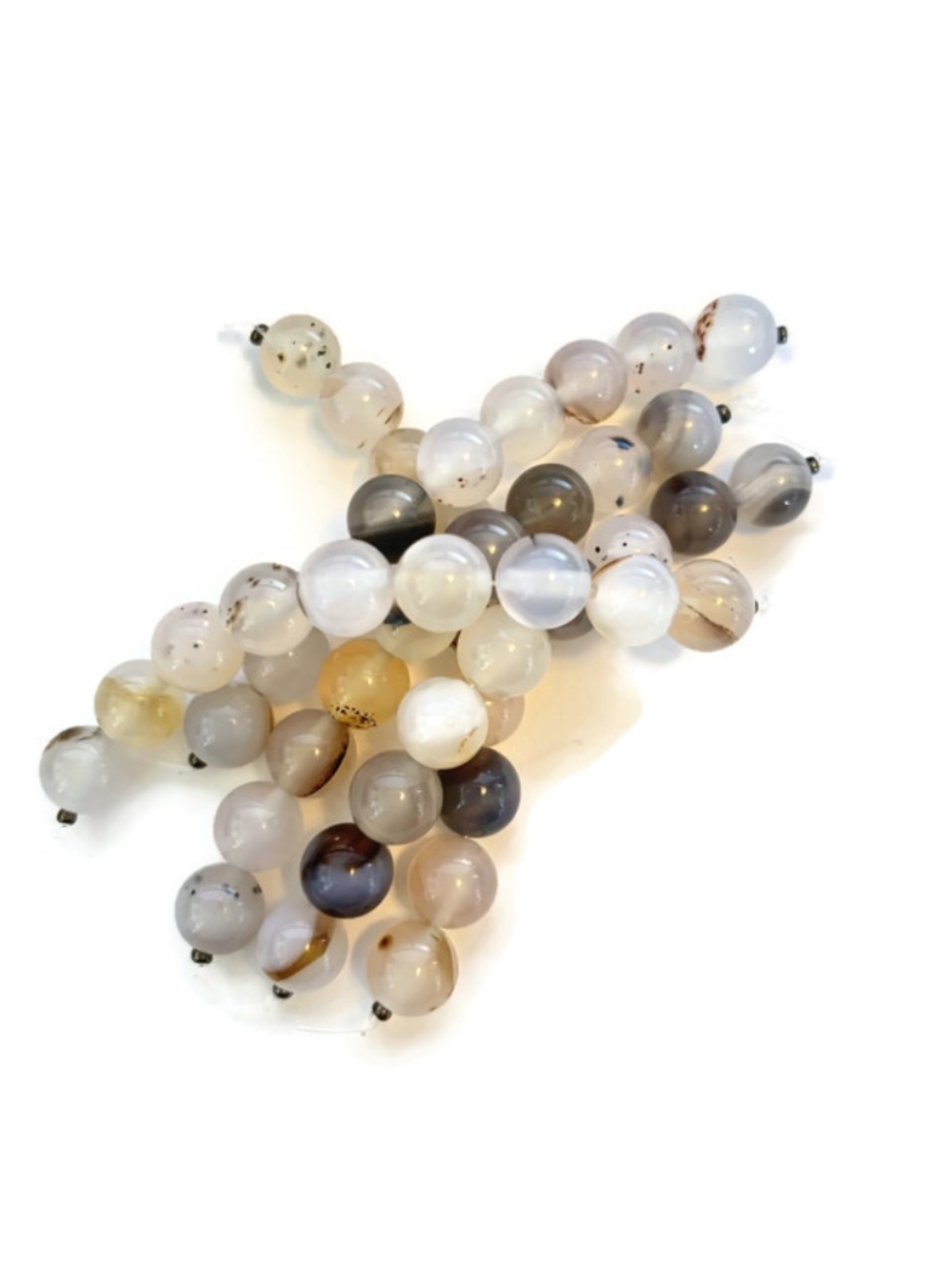 As Low As $2 Natural Dendric Agate 10mm Stone Beads (9)